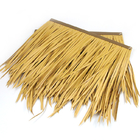 Decorative Light yellow Thatched Roof Cabana Pvc Roof Tropical Umbrella Roof Tile