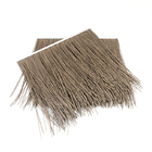 fireproof Plastic Thatch Roofing Material , PVC PE Synthetic Palm Thatch