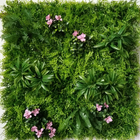 UV 4 Layers Leaves Artificial Vertical Plant Wall For Landscaping