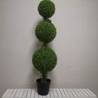 Garden Decor Artificial Topiary Plants , PE Leaves Faux Boxwood Spiral Topiary