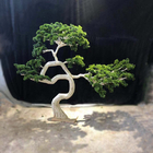 Plastic Leaf Fiberglass Artificial Pine Trees UV Protection