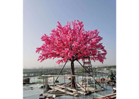 Plastic Artificial Japanese Cherry Blossom Tree Pink For Decoration
