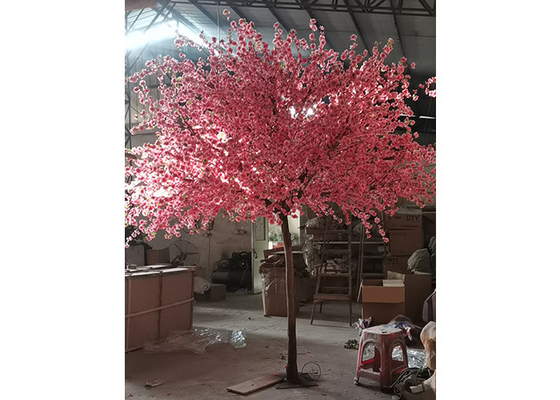 Wood Artificial Blossom Tree , 1m Wedding Fake Pink Blossom Tree