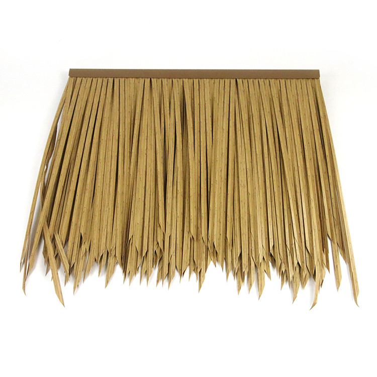 Environmental Umbrella Gazebo Protection Fireproof Artificial Palm Leaves Synthetic Reed Thatch Top Tent Roof Tile