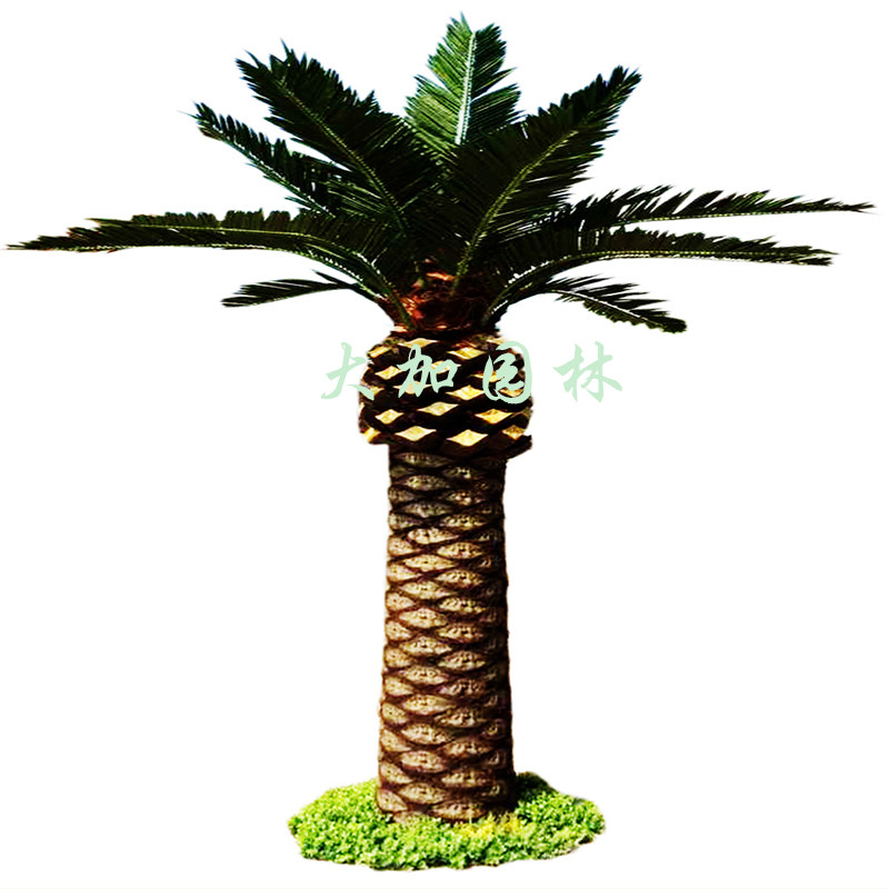 Customized Large 8m Height Artificial Canary Algae Coconut Palm Tree For Outdoor Decoration