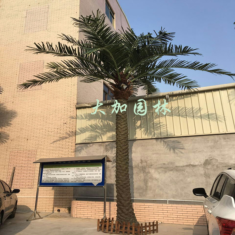 ODM Fiberglass Uv Resistant Artificial Palm Trees , Plastic Palm Plants 8m