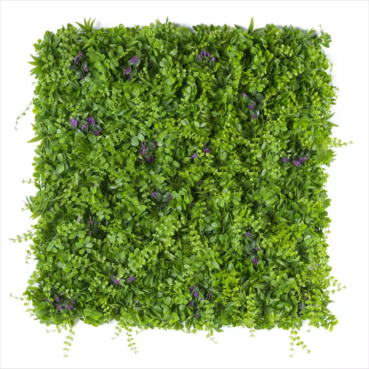 Polyethylene Artificial Vertical Green Wall Plant Panels Sun Proof 500mm