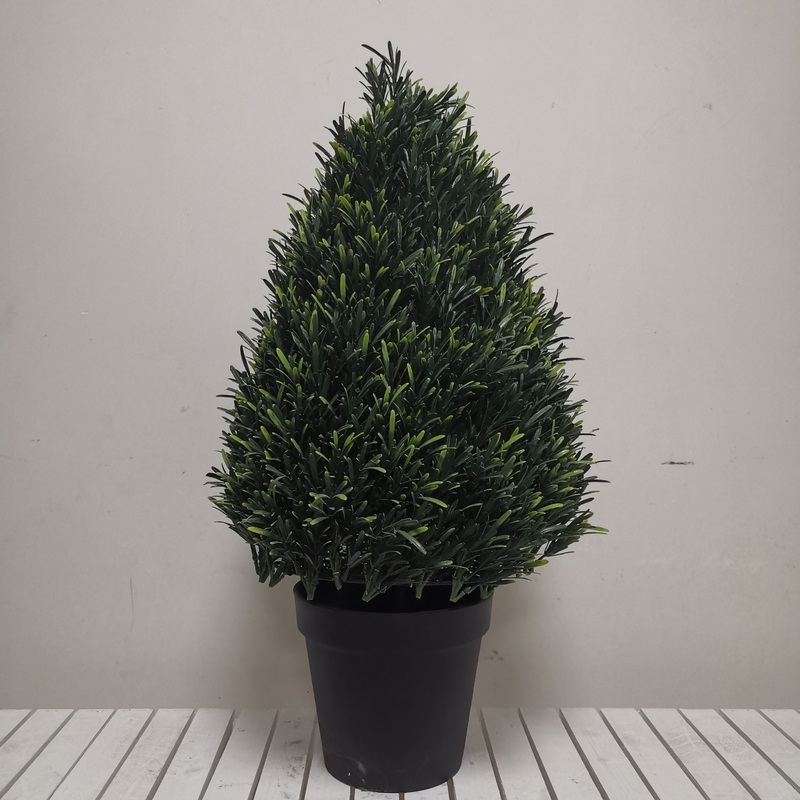 Dajia Artificial Green Trees , Plastic Topiary Plants Steel Frame Trunk