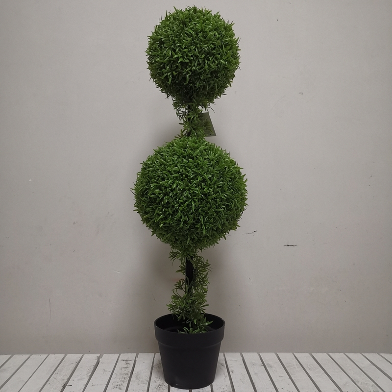 Dajia 4 Foot Artificial Tree , Faux Boxwood Balls Outdoor With 15 Years Life Span