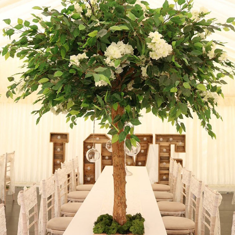1m Artificial Blossom Tree , ODM Fake White Cherry Blossom Tree For Wedding