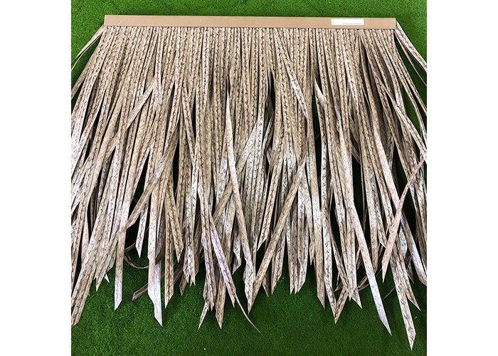 500*500mm Synthetic Roof Thatch Tiles Straw Color For Resorts