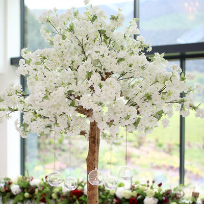 OEM 1.5m Faux Blossom Tree , Artificial White Cherry Blossom Tree With 5 Years Life Span
