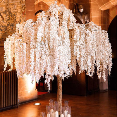 ODM Wisteria Fake Flower Trees , Fiberglass Faux Wisteria Tree For Indoor